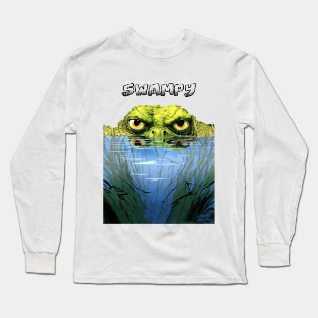 Swampy: Government Dysfunction on a light (Knocked Out) background Long Sleeve T-Shirt by Puff Sumo